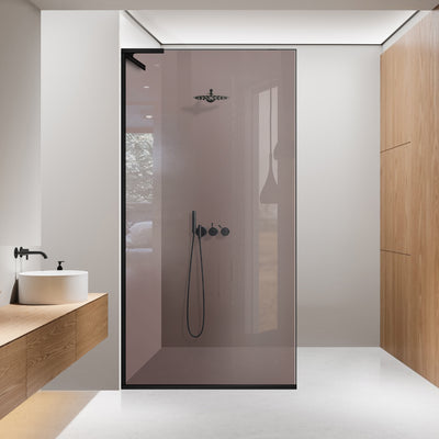 Paravan dus Walk-in, Perete dus Inox, #Bronz #Bronz