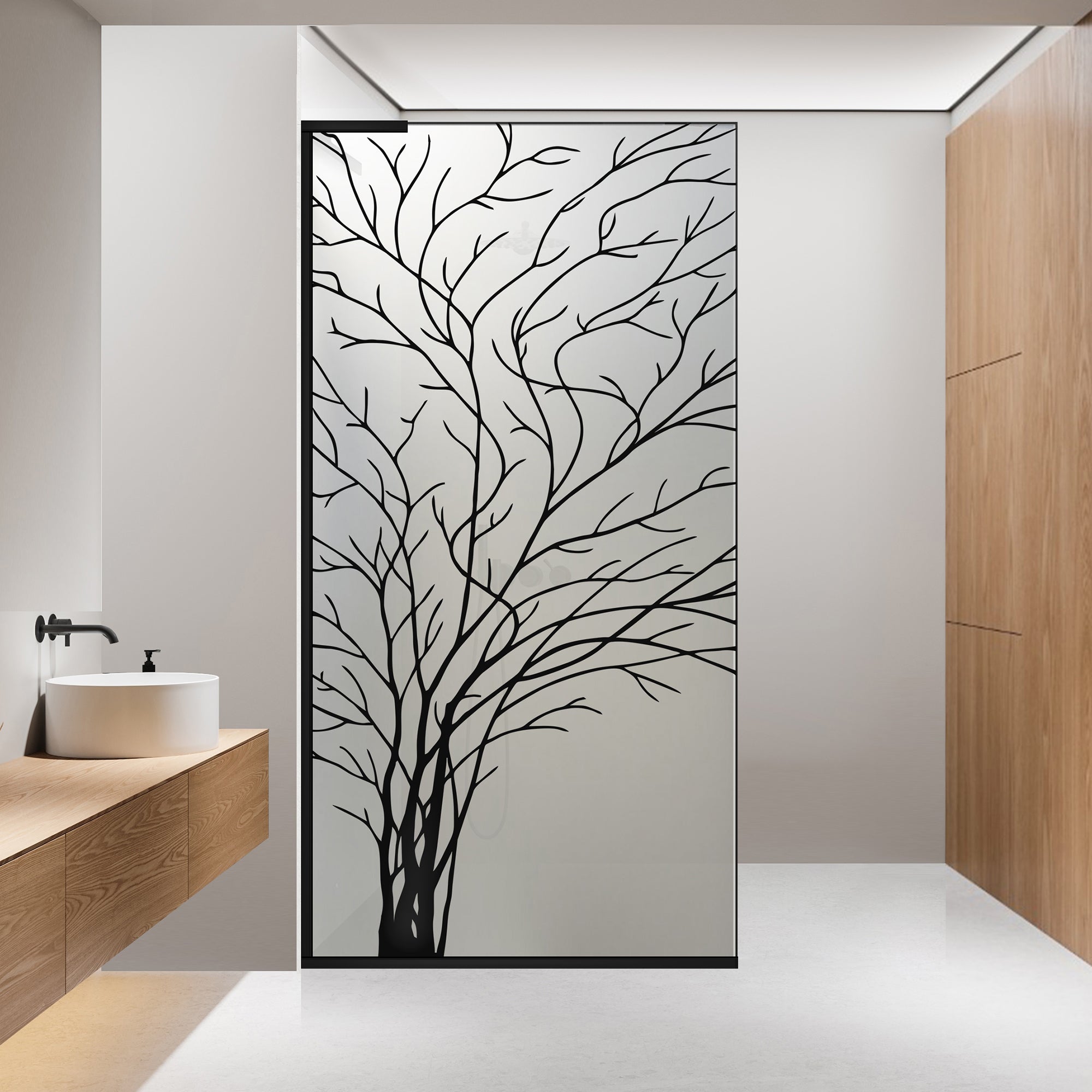 Paravan dus Walk-in, Perete dus Inox, #Mat #Matt