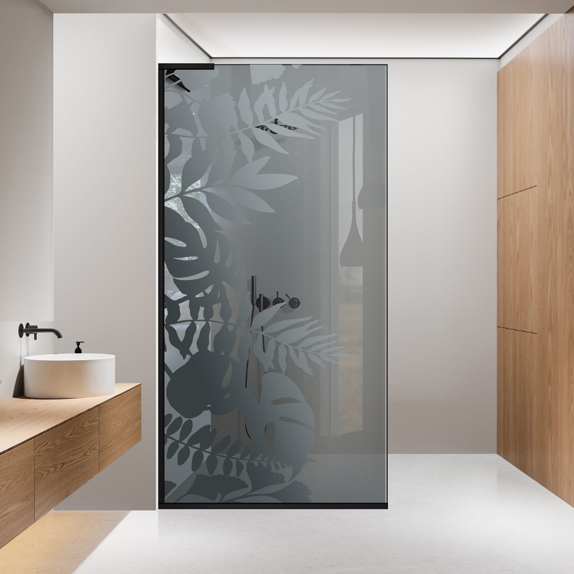 Paravan dus Walk-in, Perete dus Inox, #Gri #Szürke