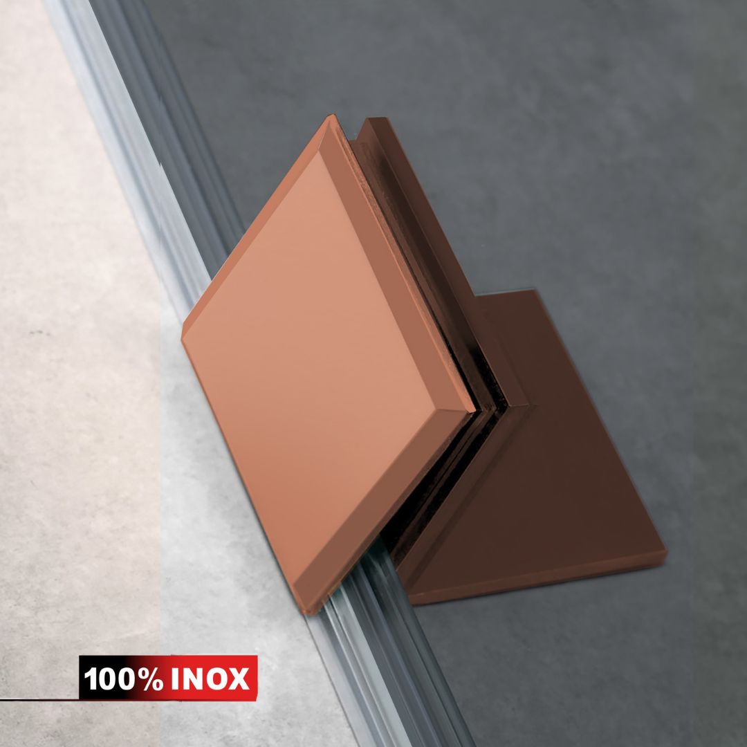 Paravan dus Walk-in, Perete dus Inox, cupru #Gri