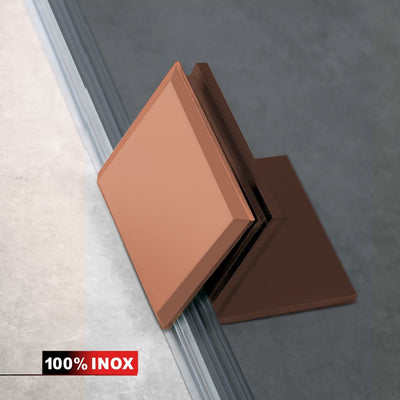 Paravan dus Walk-in, Perete dus Inox, cupru #Gri