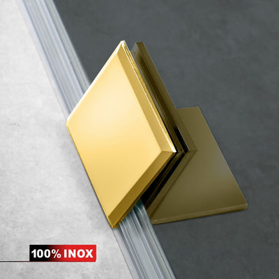 Paravan dus Walk-in, Perete dus Inox, auriu #Gri