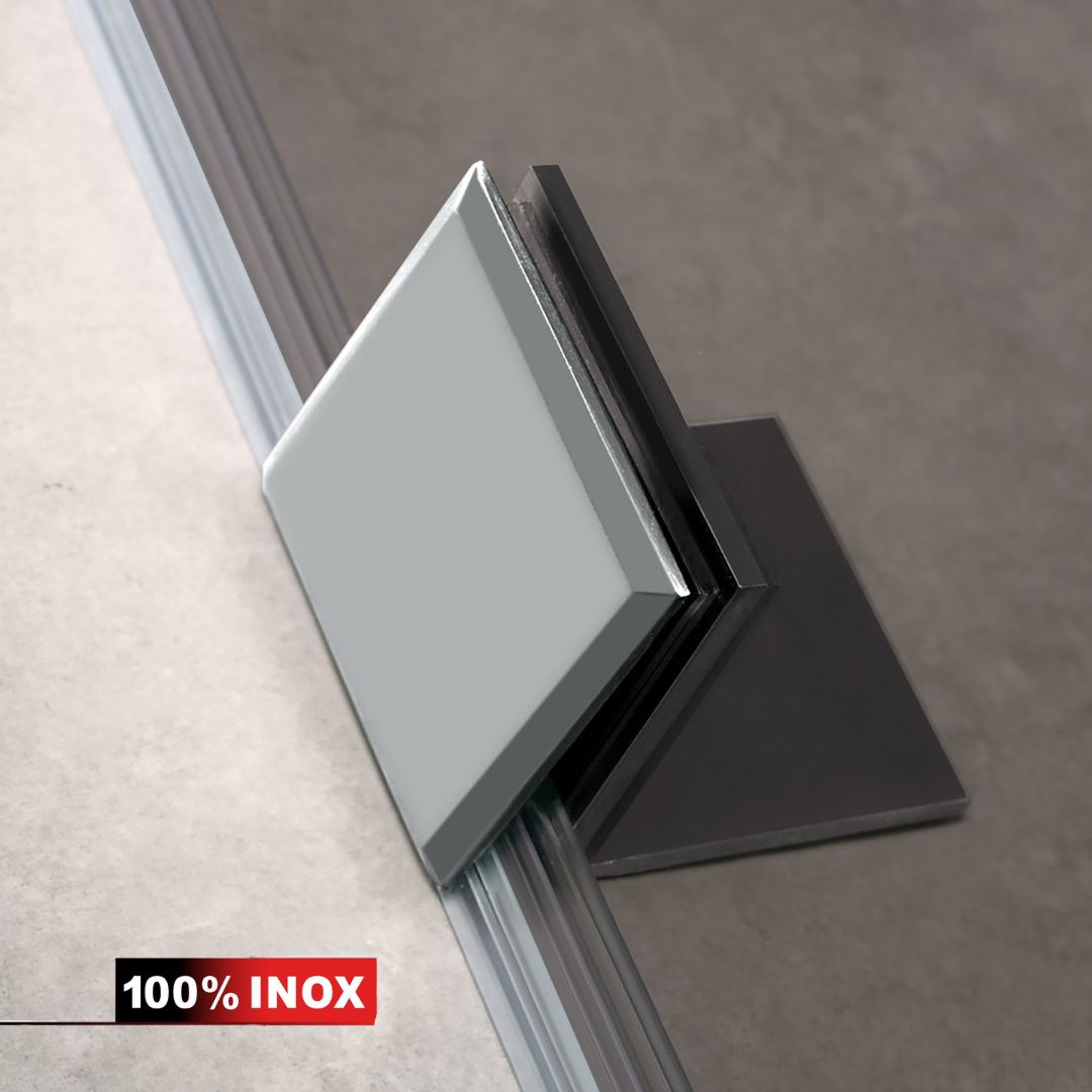 Paravan dus Walk-in, Perete dus Inox, #Bronz