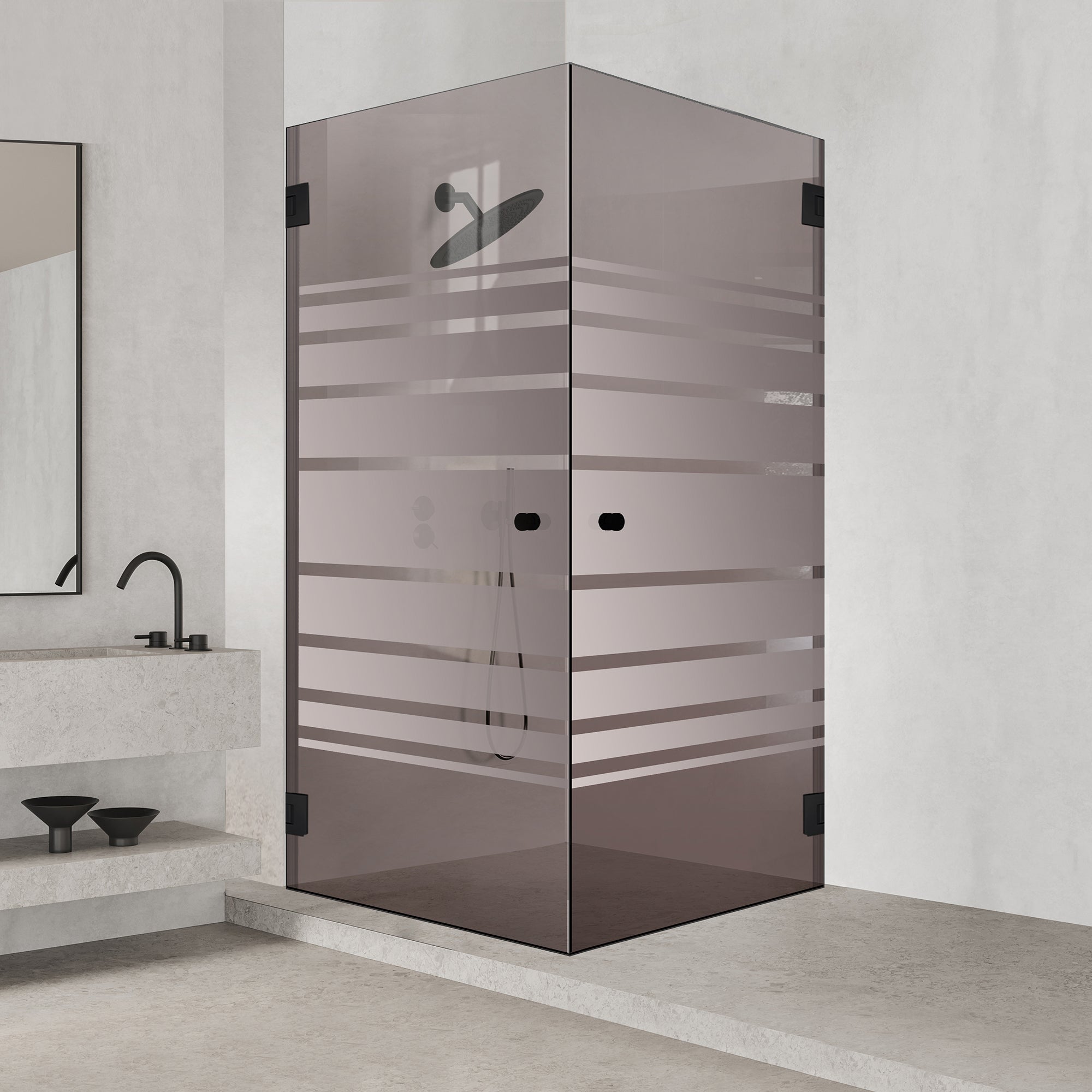 Cabina dus cu usa batanta #Bronz