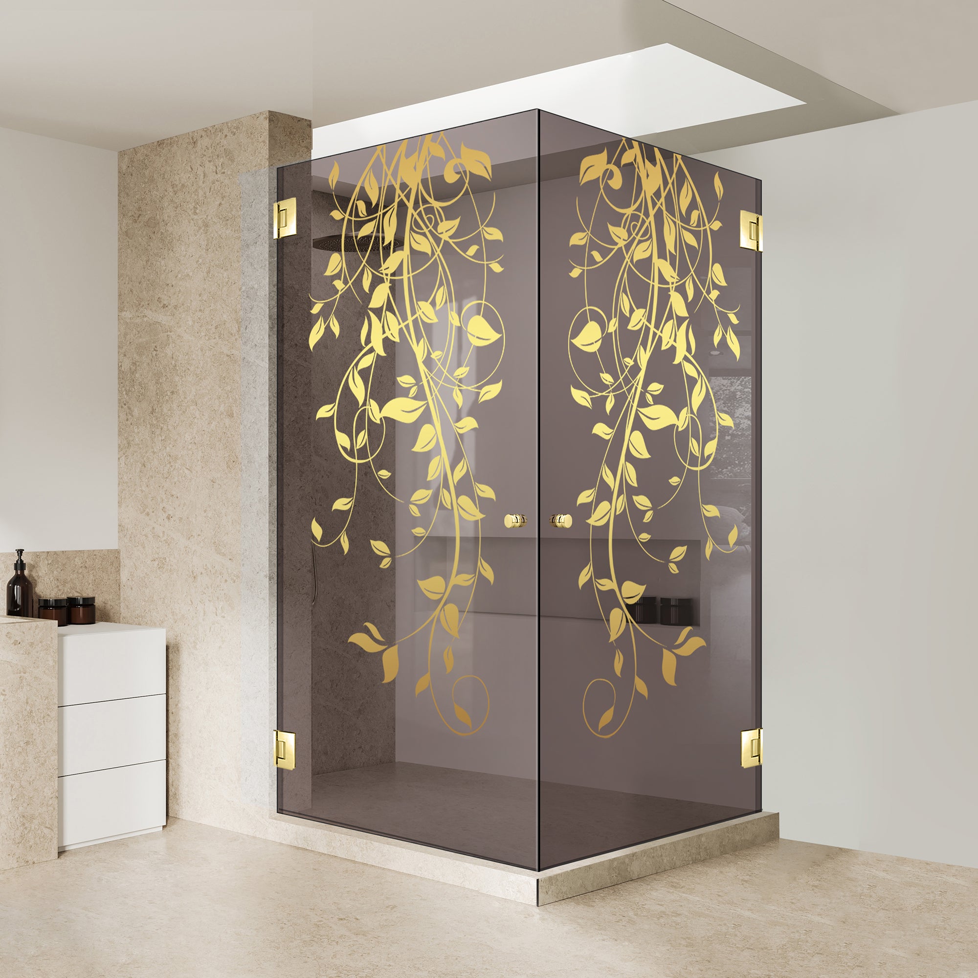 Cabina dus cu usa batanta #Bronz