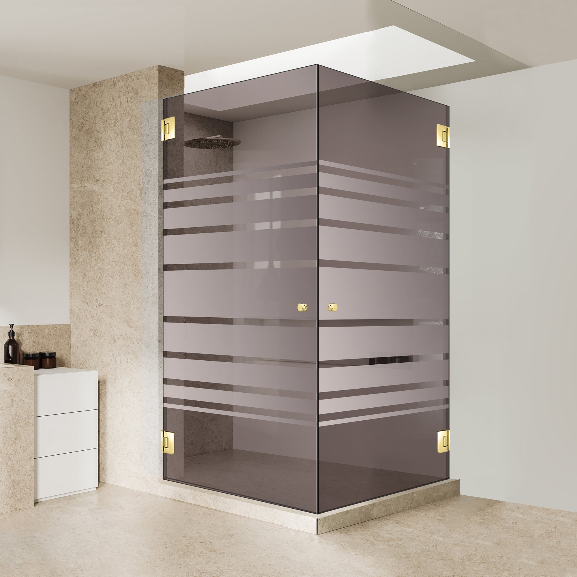 Cabina dus cu usa batanta #Bronz