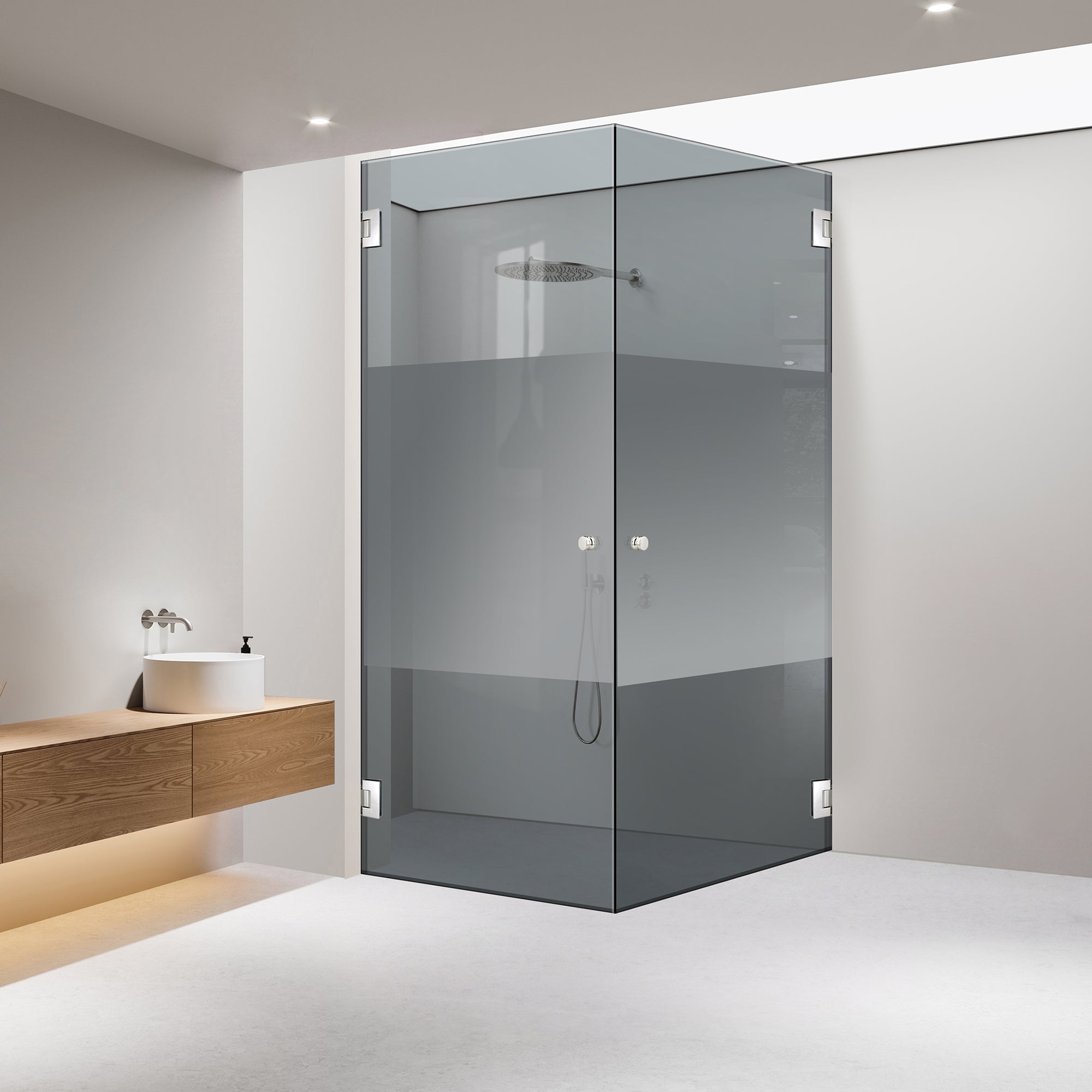 Cabina dus cu usa batanta #Gri