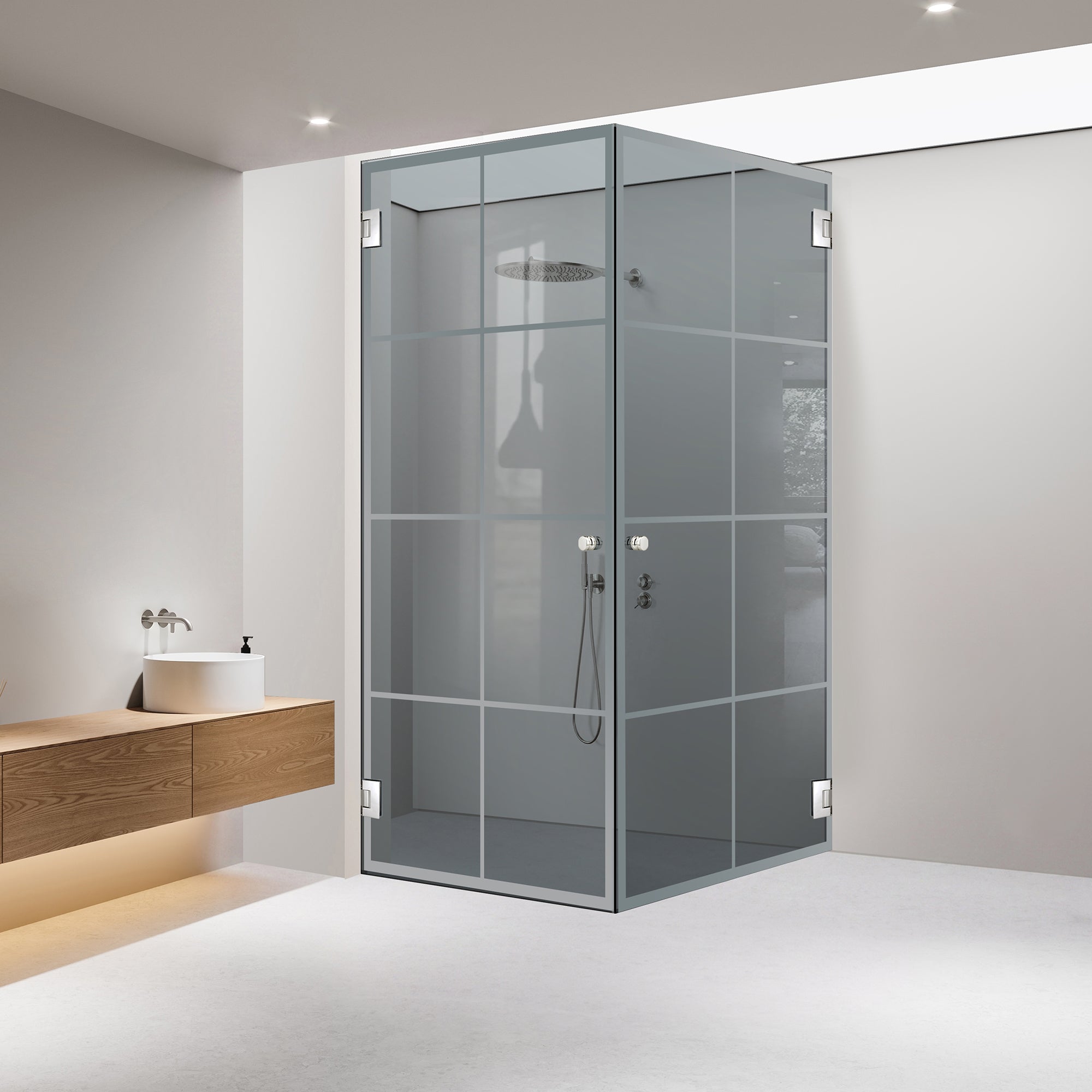Cabina dus cu usa batanta #Gri