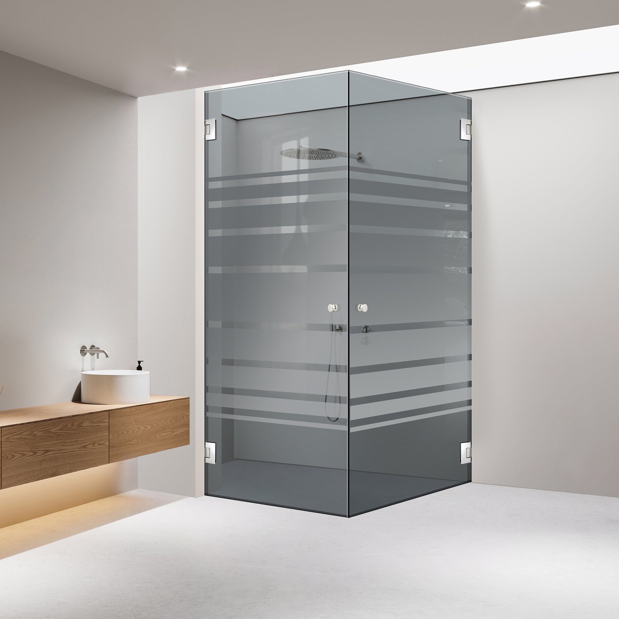 Cabina dus cu usa batanta #Gri