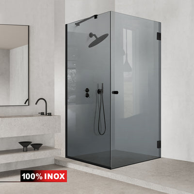 Shower enclosure with swing door #Grey