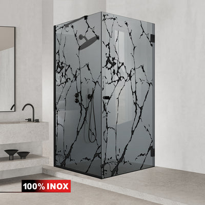Shower enclosure with swing door #Grey