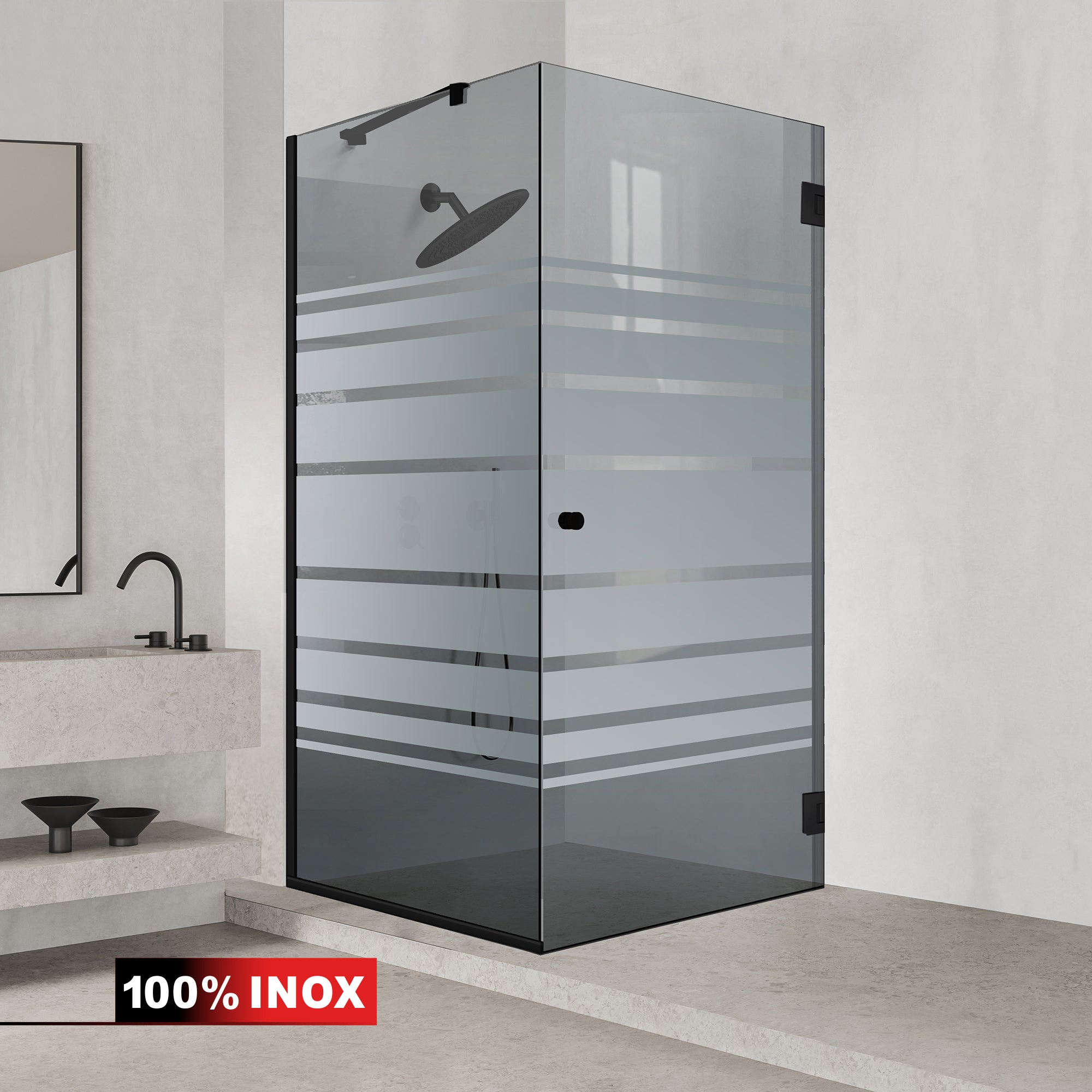 Cabina dus cu usa batanta #Gri
