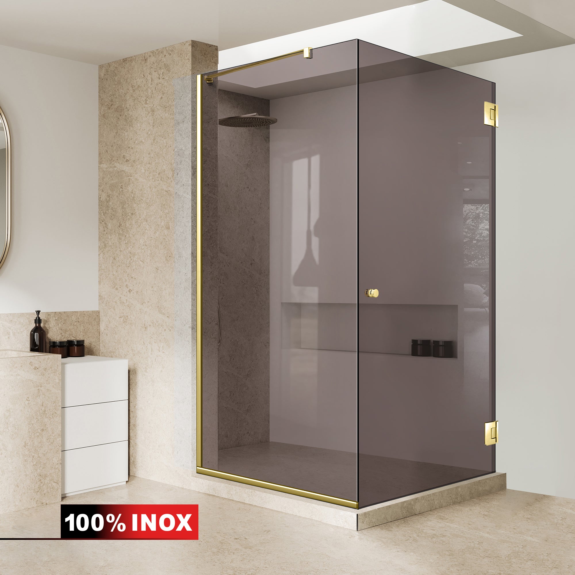 Cabina dus cu usa batanta #Bronz