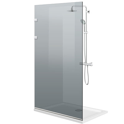Paravan dus Walk-in, Perete dus Inox, #Gri
