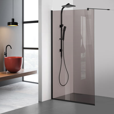 Paravan dus Walk-in, Perete dus  Negru, #Bronz #Bronz