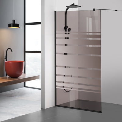 Paravan dus Walk-in, Perete dus  Negru, #Bronz #Bronz