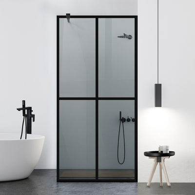 Paravan dus Walk-in, Perete dus  Negru, #Gri #Szürke