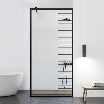 Paravan dus Walk-in, Perete dus Negru, #Clara #Víztiszta