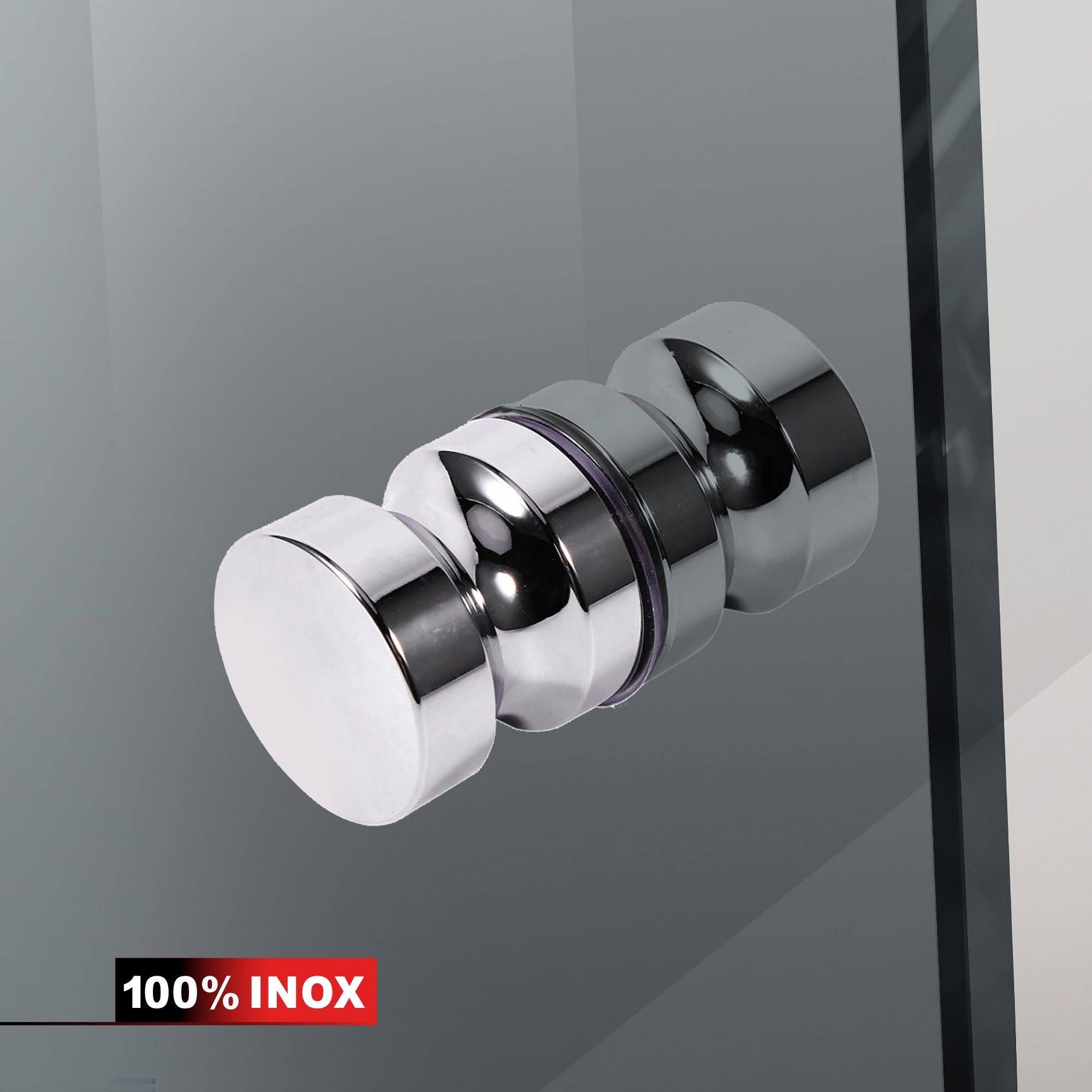 Duschkabine mit Schwingtür #Grau