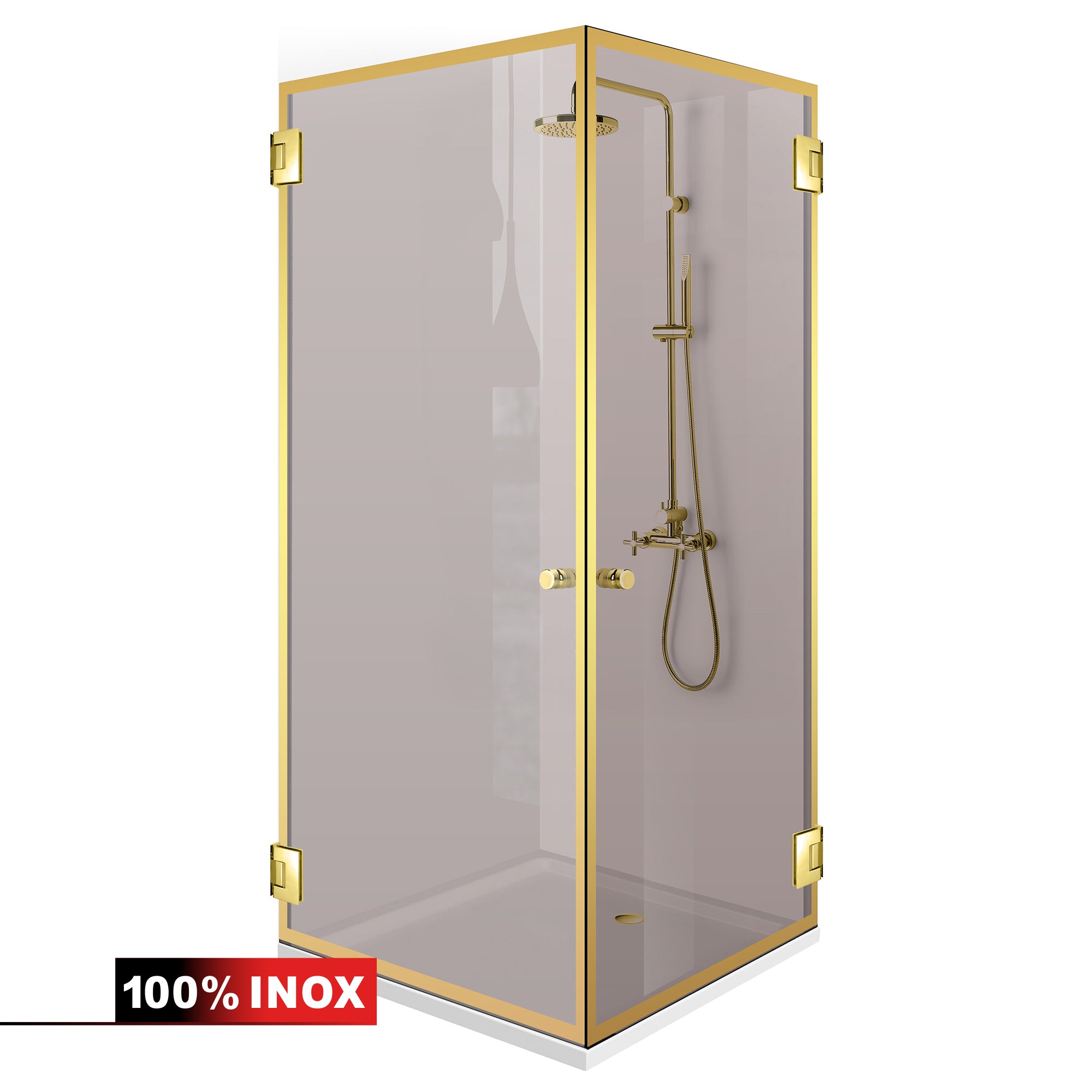 Cabina dus cu usa batanta #Bronz