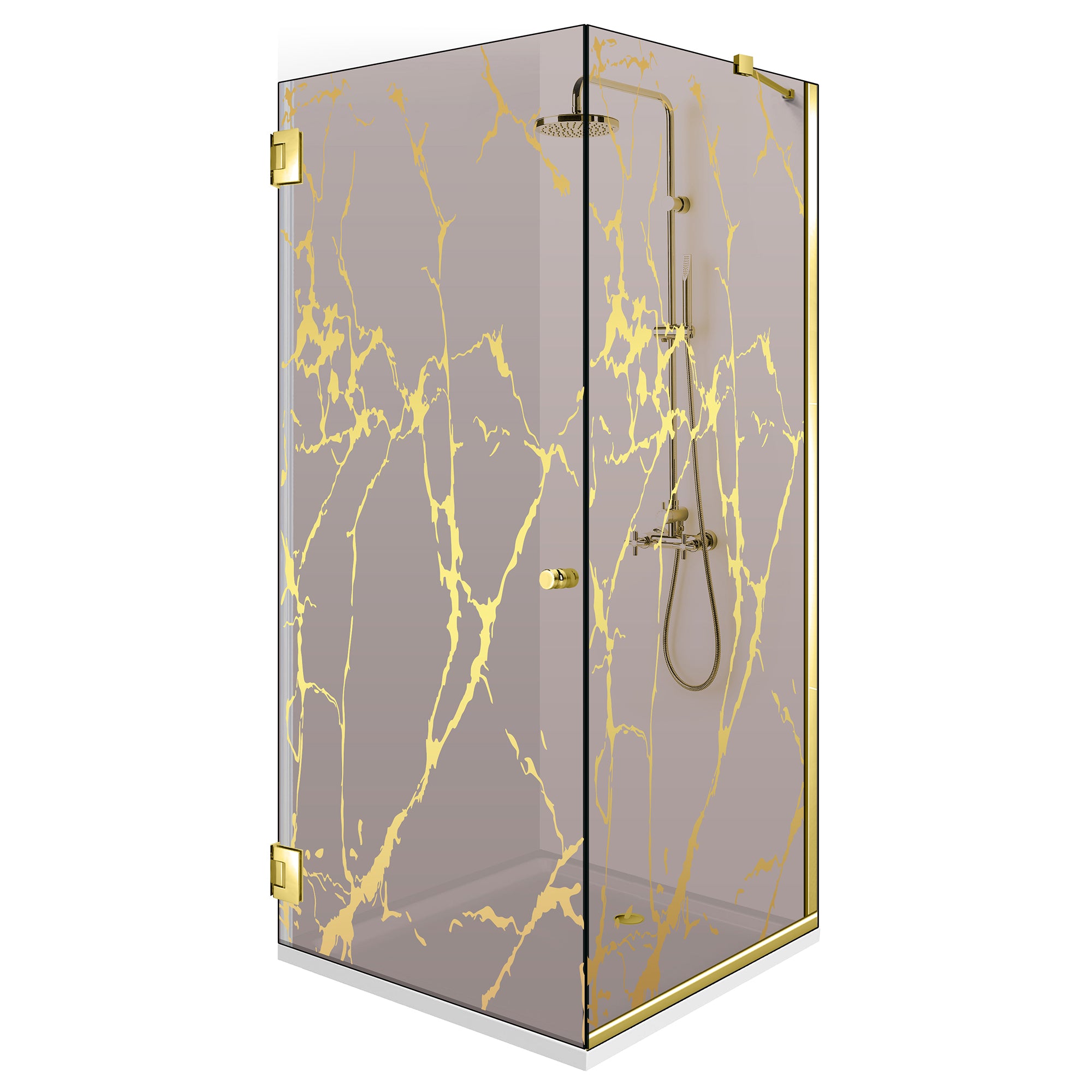 Cabina dus cu usa batanta #Bronz