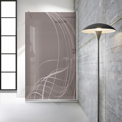 Paravan dus Walk-in, Perete dus  Inox, #Bronz #Bronz