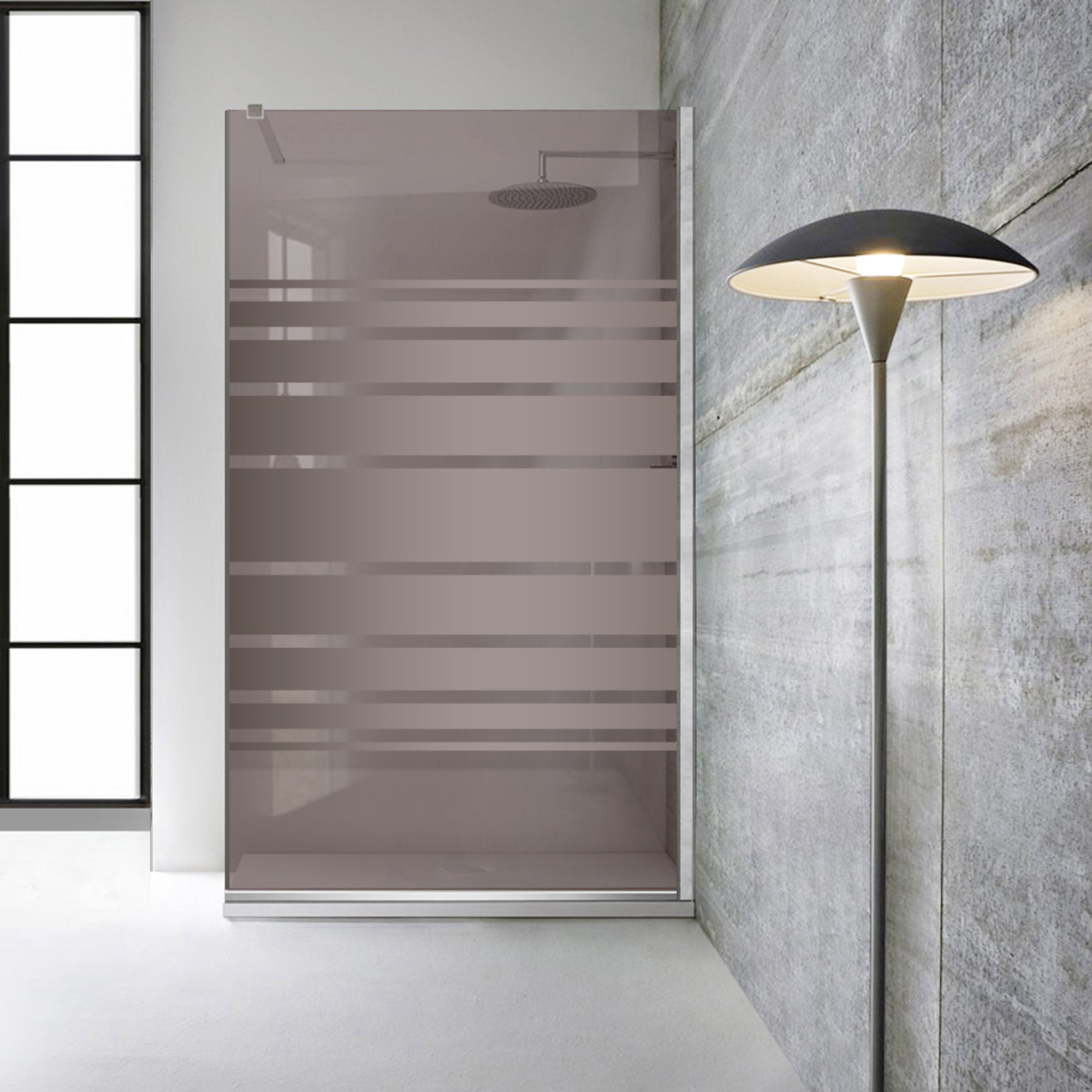 Paravan dus Walk-in, Perete dus  Inox, #Bronz #Bronz