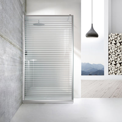 Paravan dus Walk-in, Perete dus  Inox, #Clara #Víztiszta