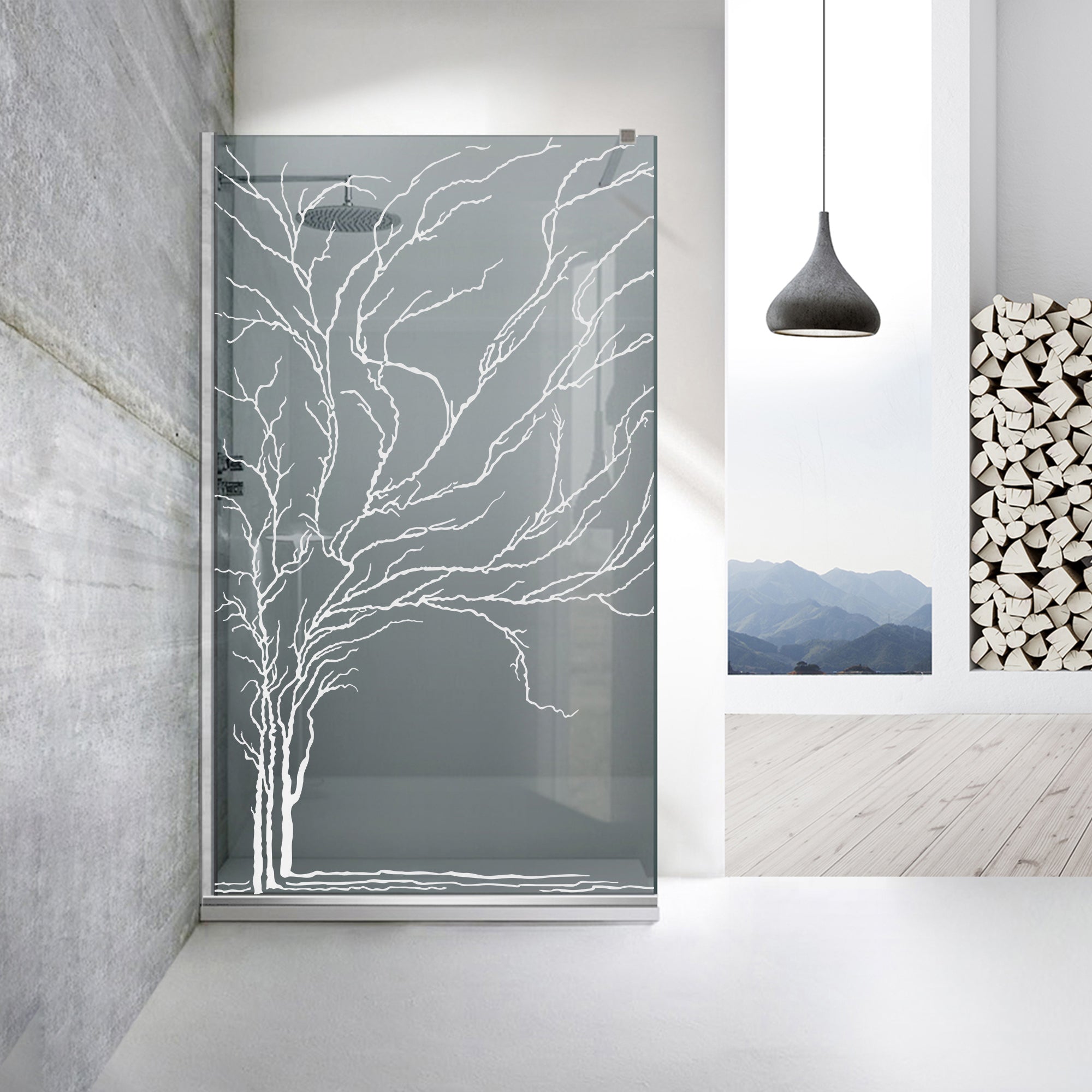 Paravan dus Walk-in, Perete dus  Inox, #Gri #Szürke